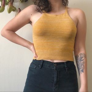 Forever 21 Yellow Halter Tank Top